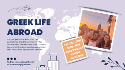 Greek Life Abroad Panel